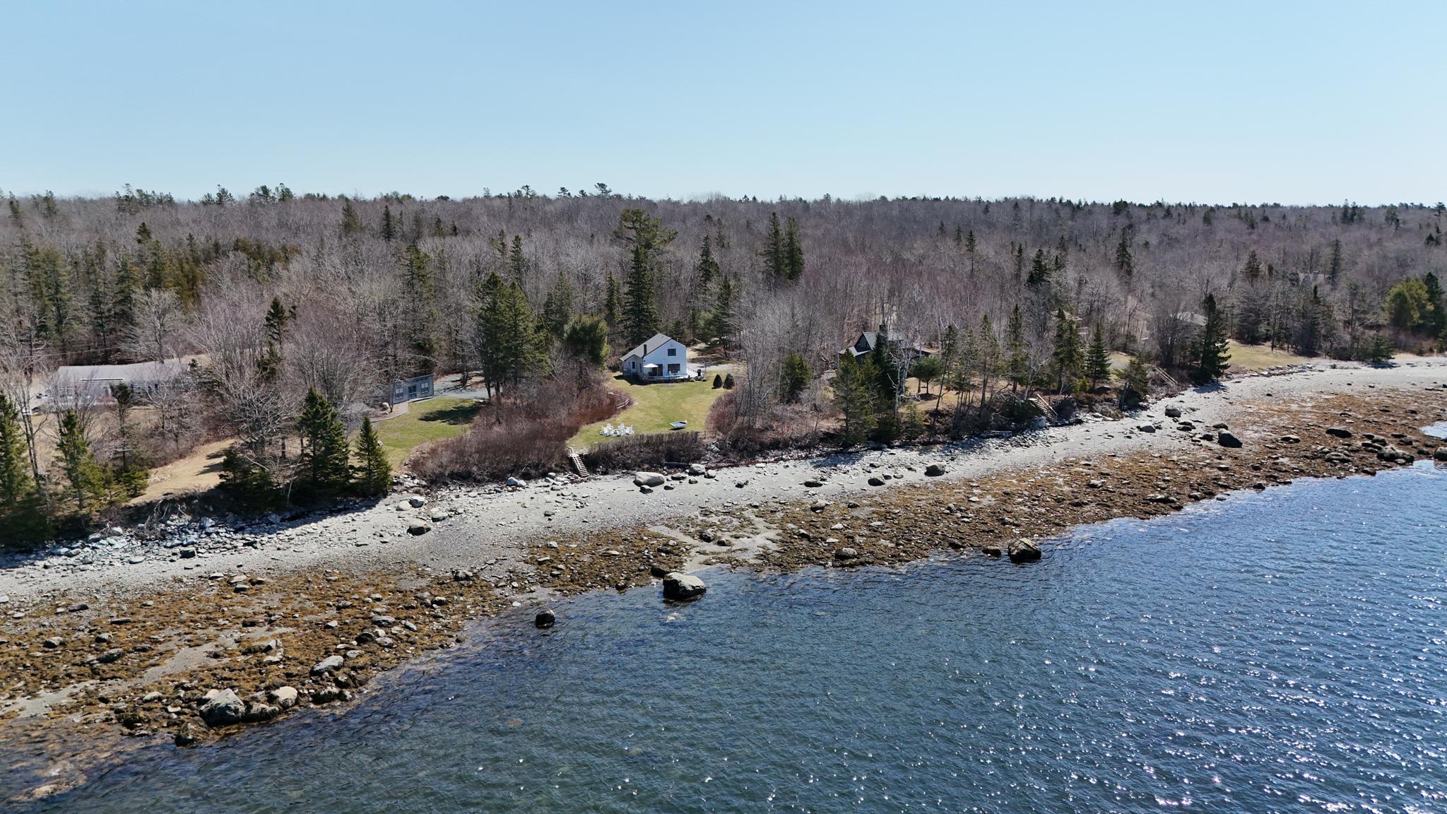Granite shoreline and cove on the Downeast Maine coast